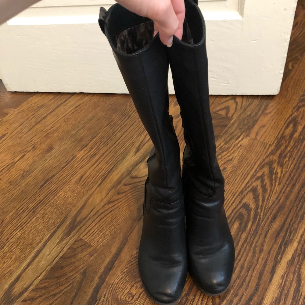 Black knee high boots